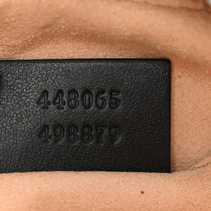 Gucci Calfskin Matelasse Mini GG Marmont Chain Shoulder Bag Black 7 of 12