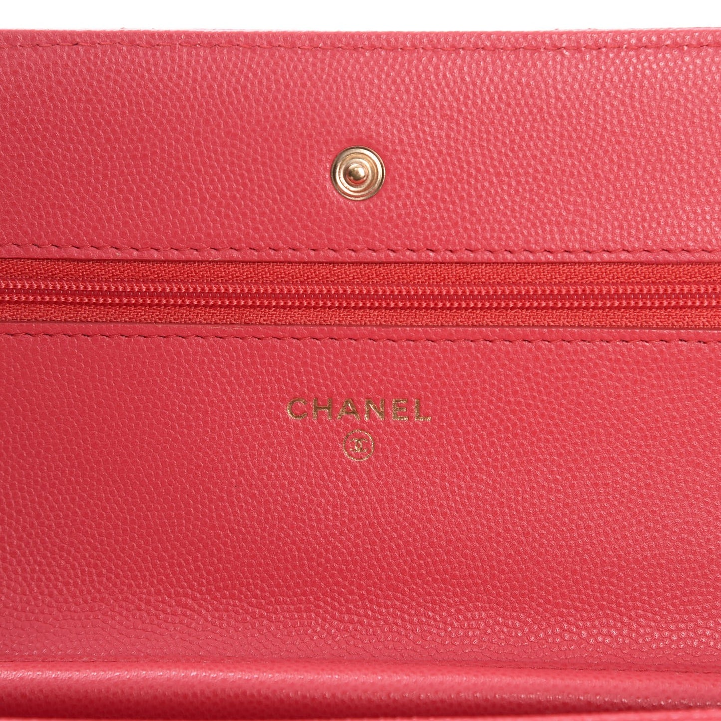 Caviar Quilted Wallet On Chain WOC Dark Pink