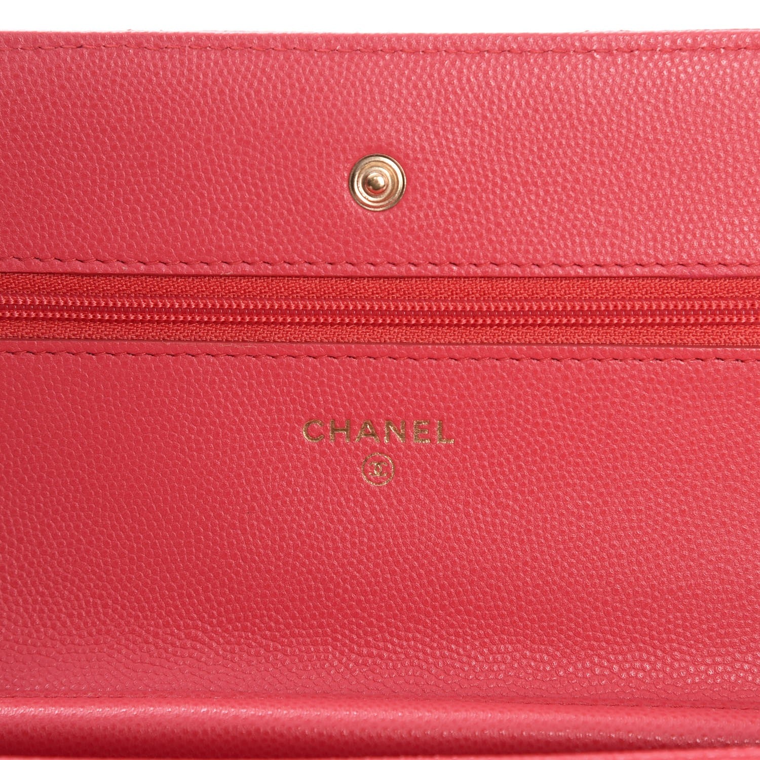 Chanel Caviar Quilted Wallet On Chain WOC Dark Pink 6 of 9