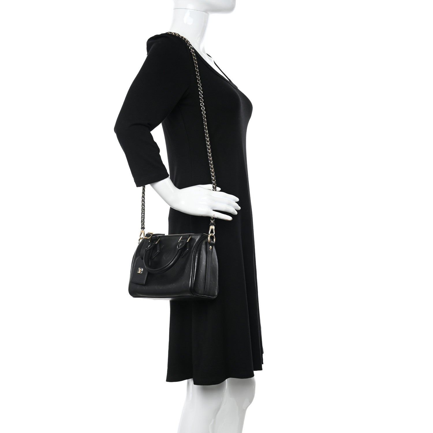 Louis Vuitton Monogram Ink Speedy BB Black 2 of 10