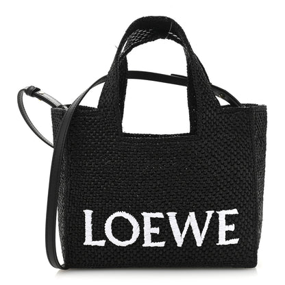 Loewe X PAULA'S IBIZA Raffia Font Tote Black 1 of 9