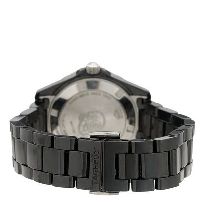 Tag Heuer Ceramic Diamond Bezel 35mm Aquaracer Lady Quartz Watch Black WAY1395 3 of 5