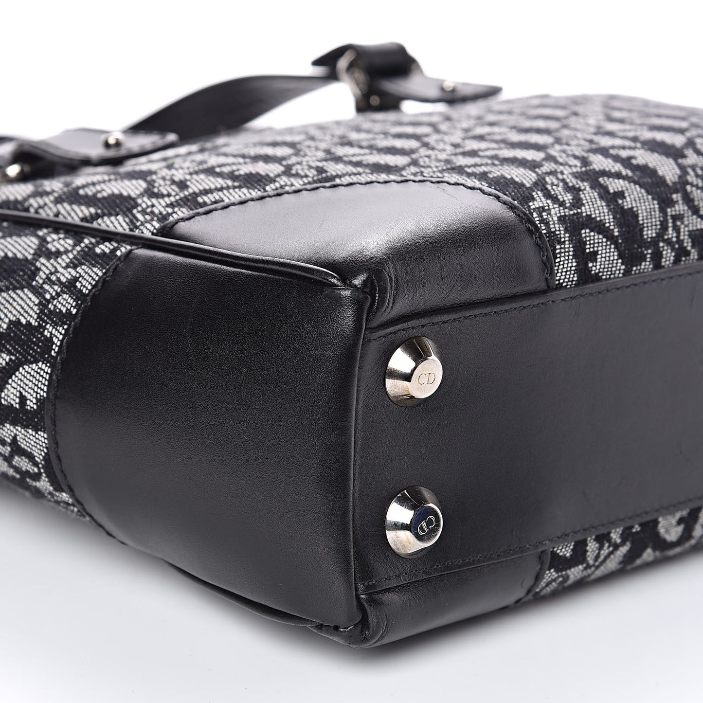 Denim Calfskin Monogram Tote Black