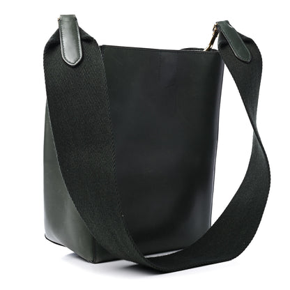 Celine Smooth Calfskin Small Sangle Bucket Bag Dark Forest 2 of 5