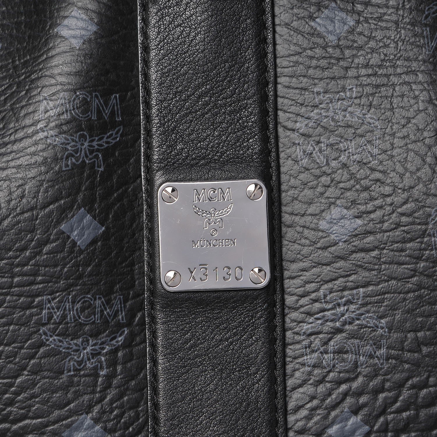 MCM Visetos Large Liz Reversible Shopper Tote Black 11 of 33