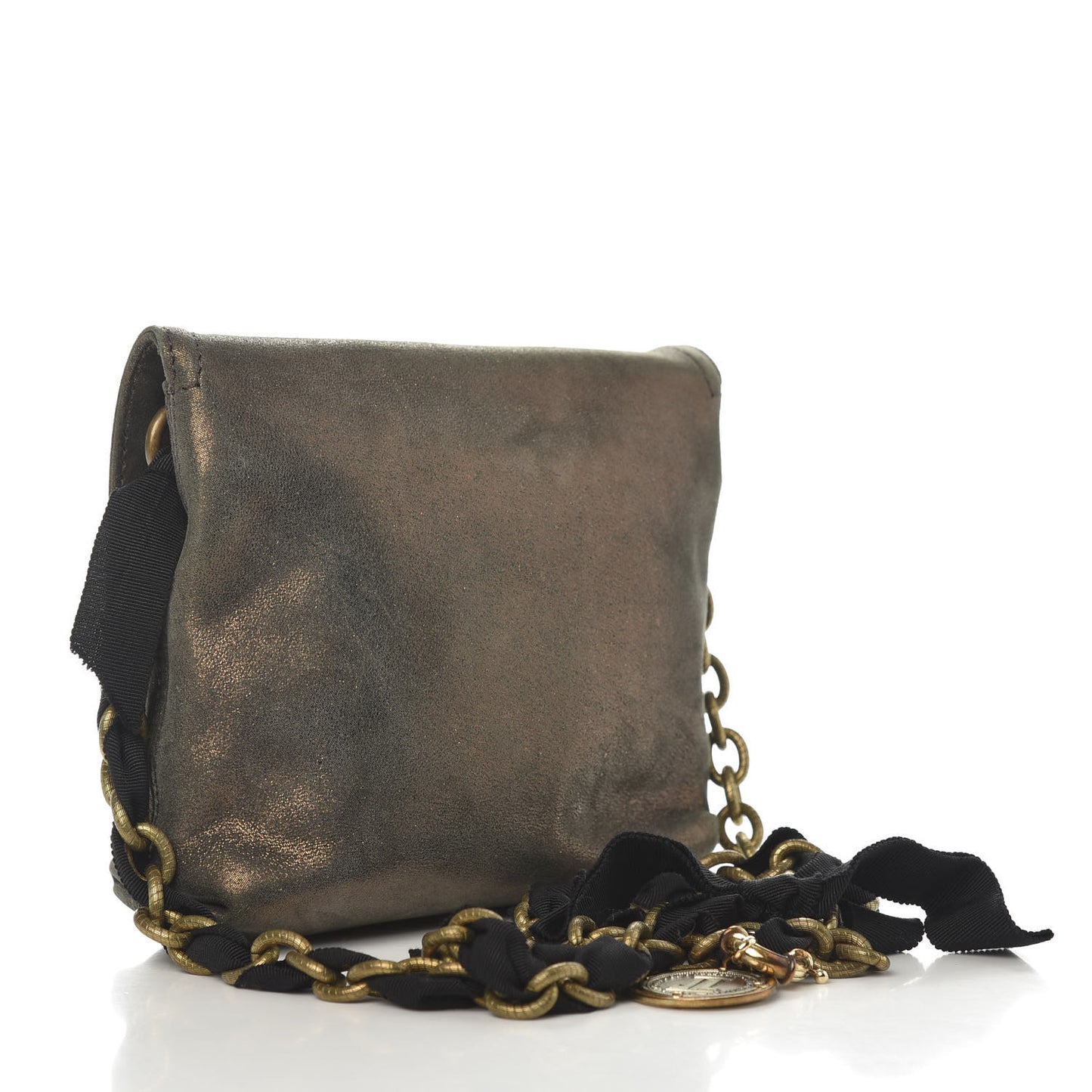 Metallic Lambskin Mini Happy Pop Crossbody Bronze