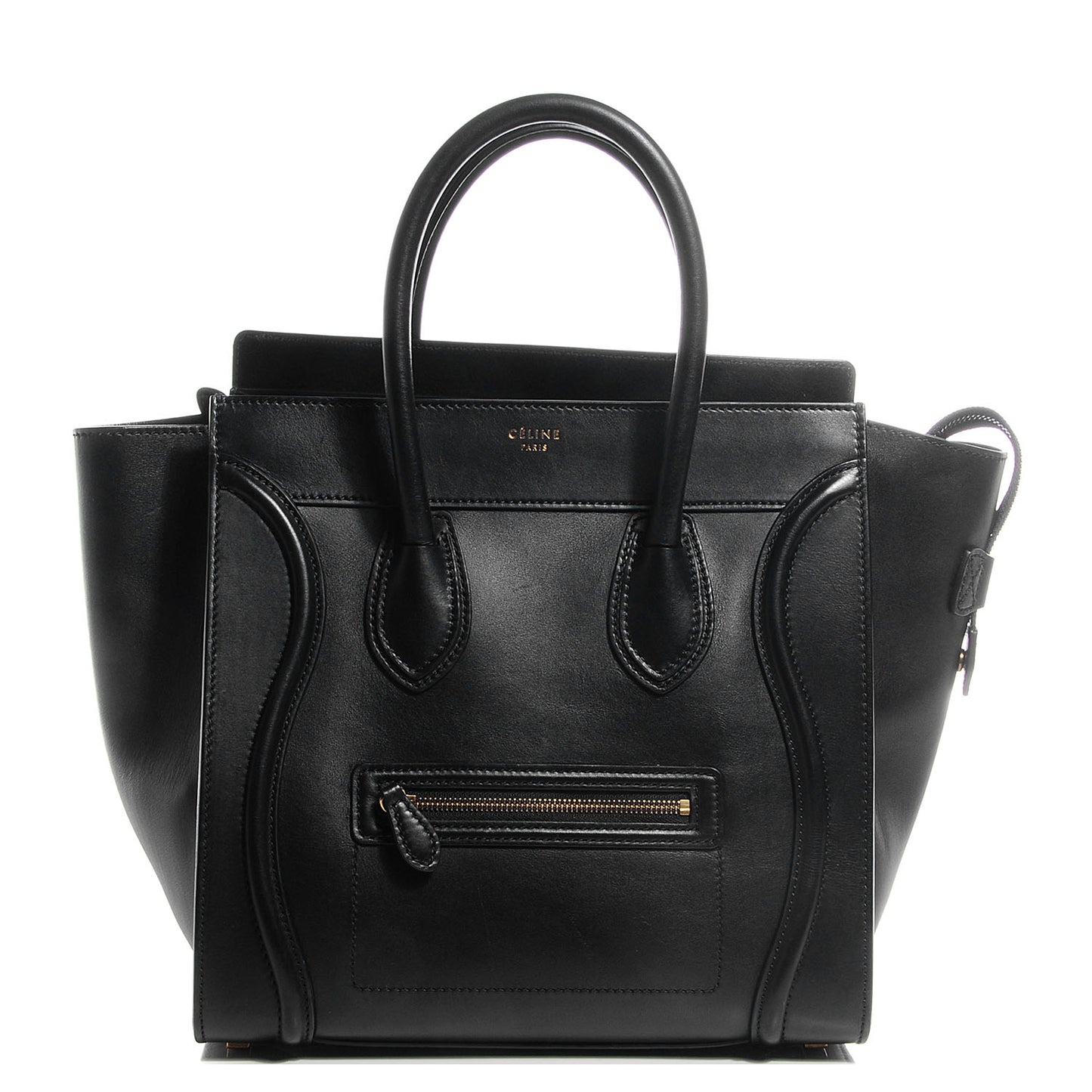 Palmelato Calfskin Mini Luggage Bag Black