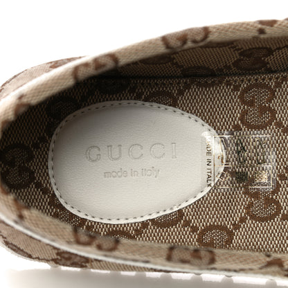 Gucci GG Monogram Horsebit Web Womens Driver Loafers 37 Beige Ebony White 12 of 13