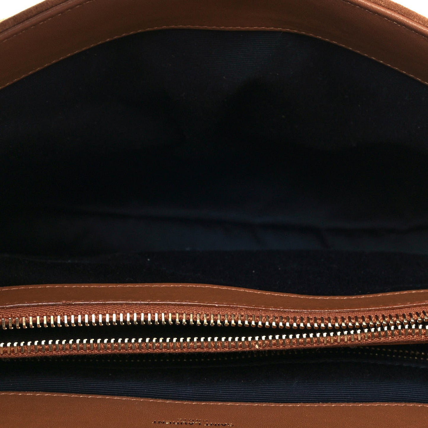 Suede Y Quilted Monogram Medium Loulou Chain Satchel Cinnamon