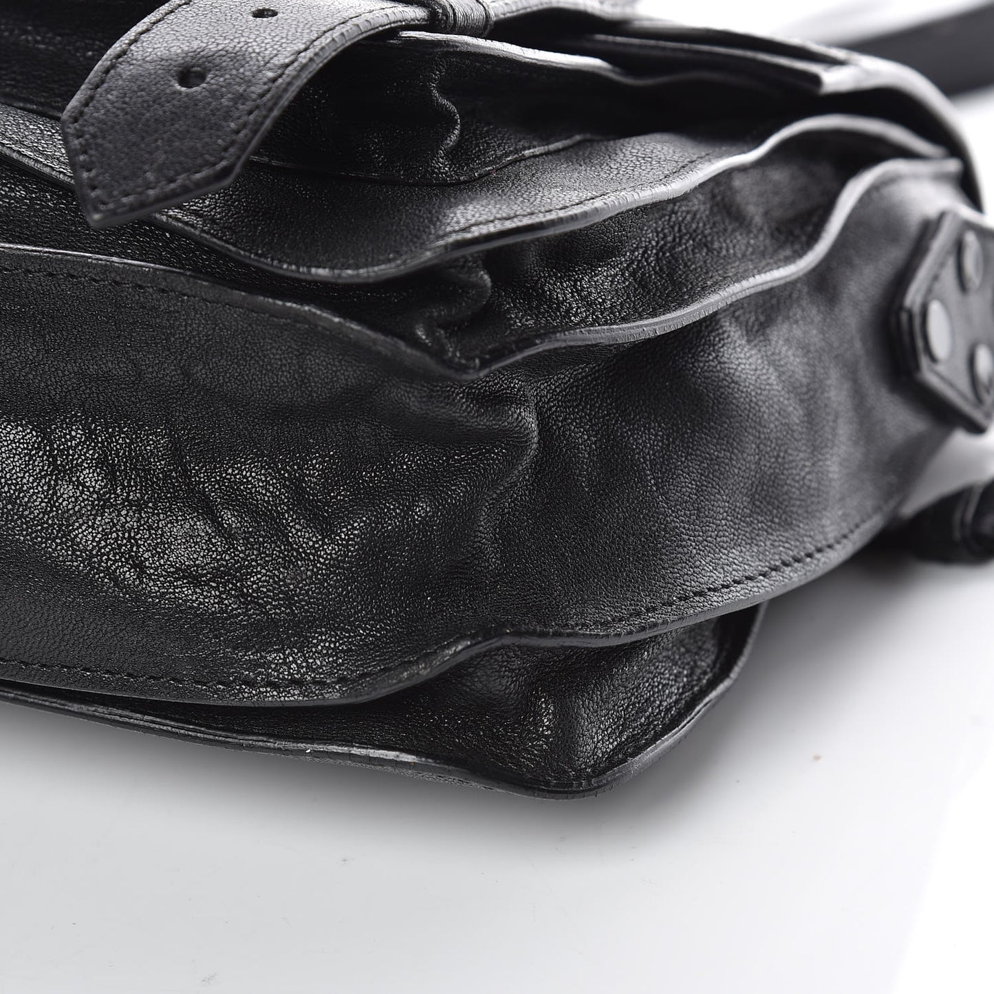 Lambskin PS1 Mini Pouch Messenger Black