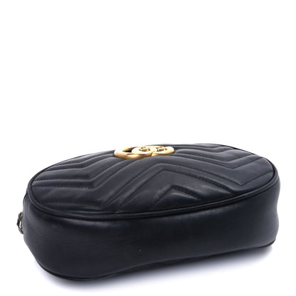 Gucci Calfskin Matelasse GG Marmont Belt Bag 95 38 Black 3 of 8