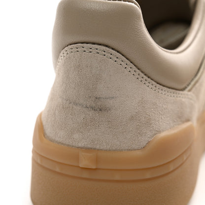 Valentino Garavani Suede Calfskin Womens Upvillage Low Top Sneakers 38 Beige Ivory 9 of 10