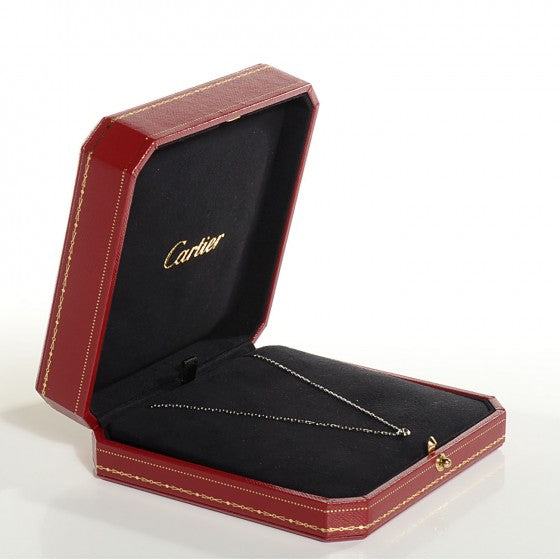 Cartier 18K White Gold Diamond SM D'Amour Pendant Necklace 5 of 10