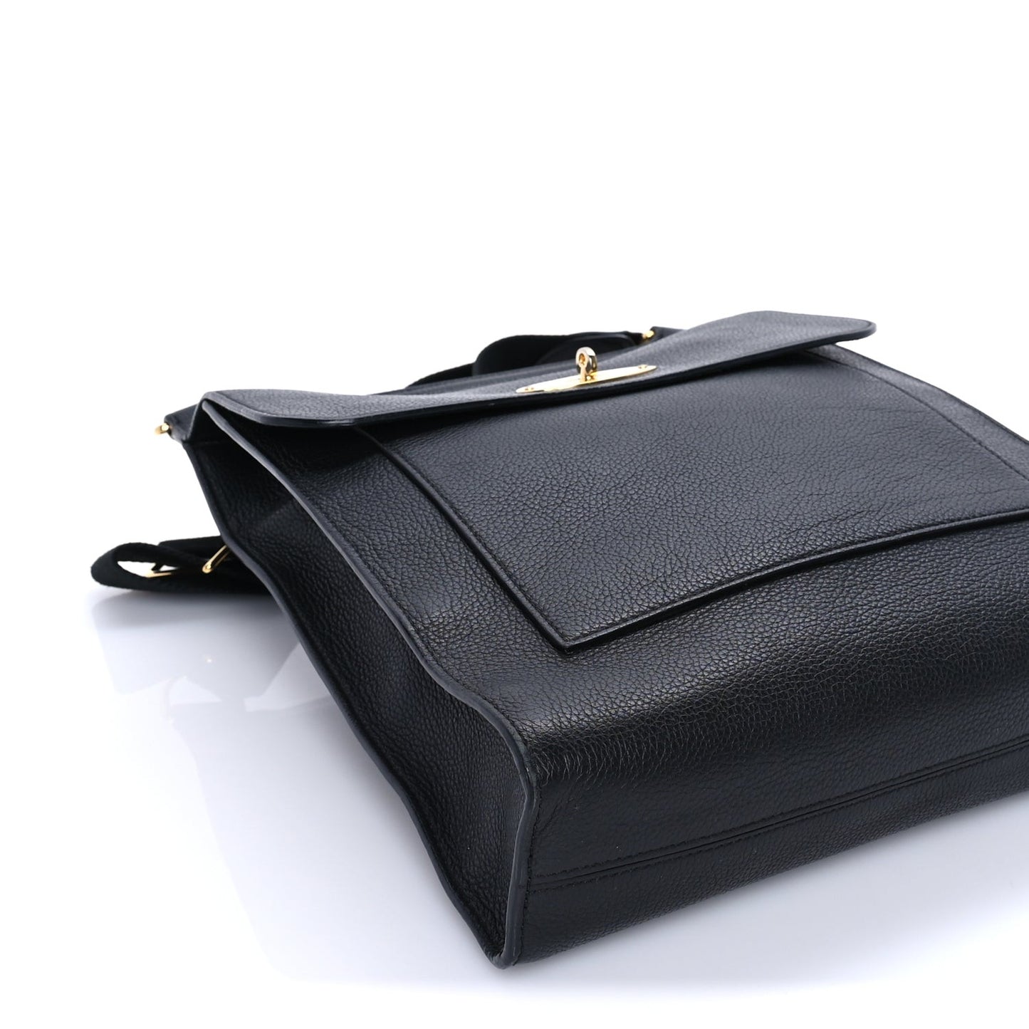 Natural Grain Calfskin Antony Messenger Crossbody  Black