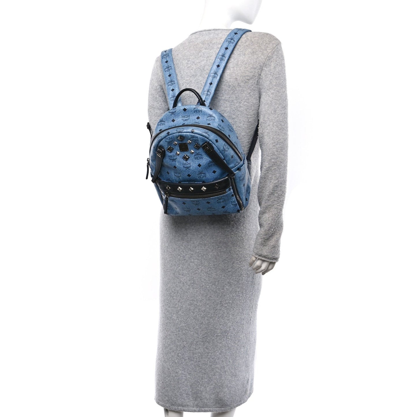 Visetos Studded Small Dual Stark Backpack Denim
