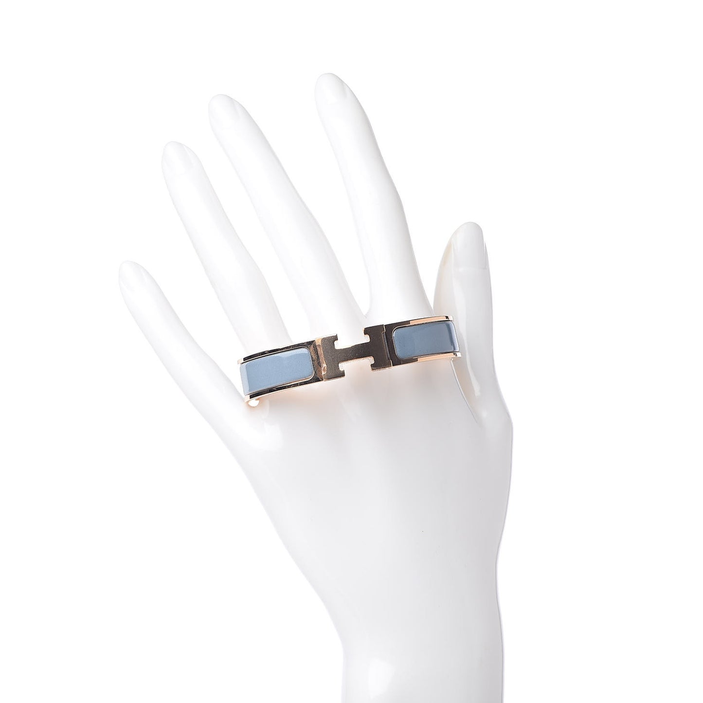 Enamel Narrow Clic Clac H Bracelet PM Gris Orage