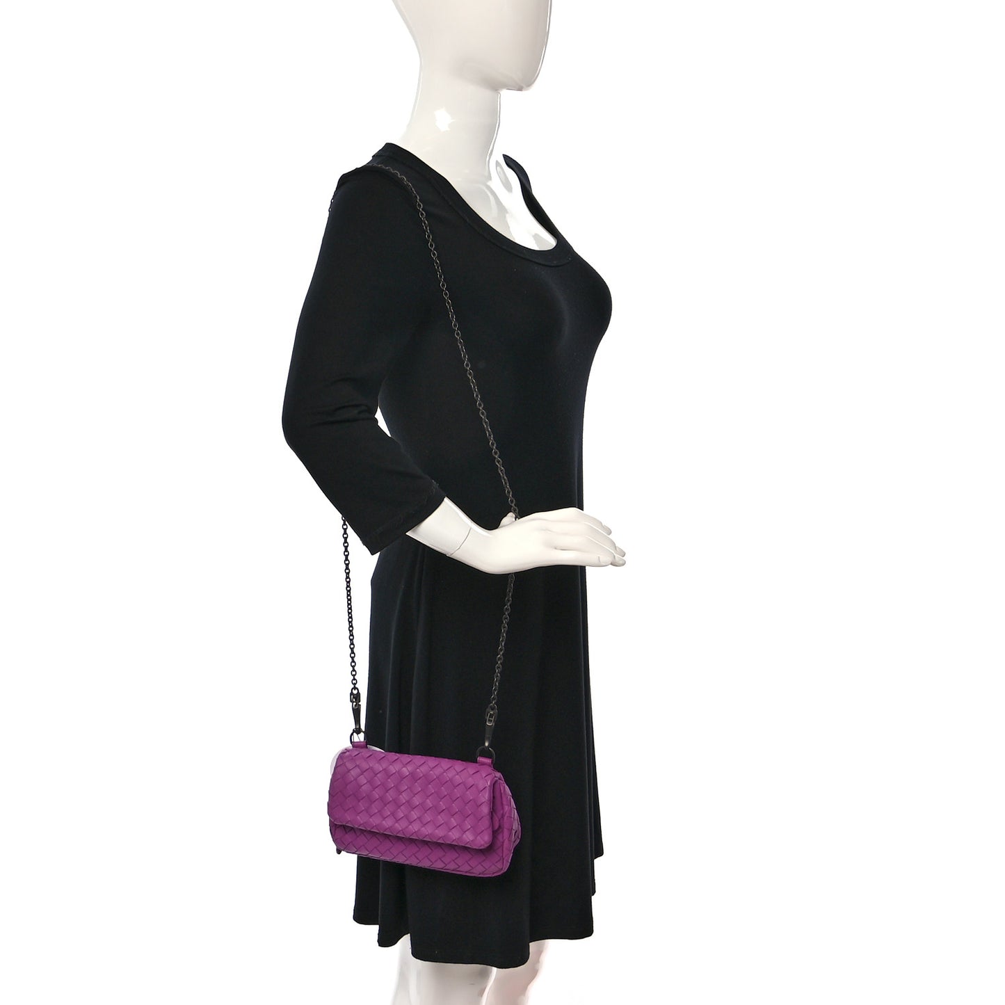 Nappa Intrecciato Mini Messenger Bag Peony