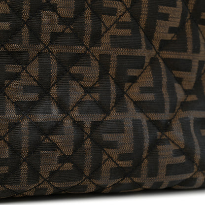 Fendi Zucca Quilted Medium Roll Tote Tobacco Black 11 of 12
