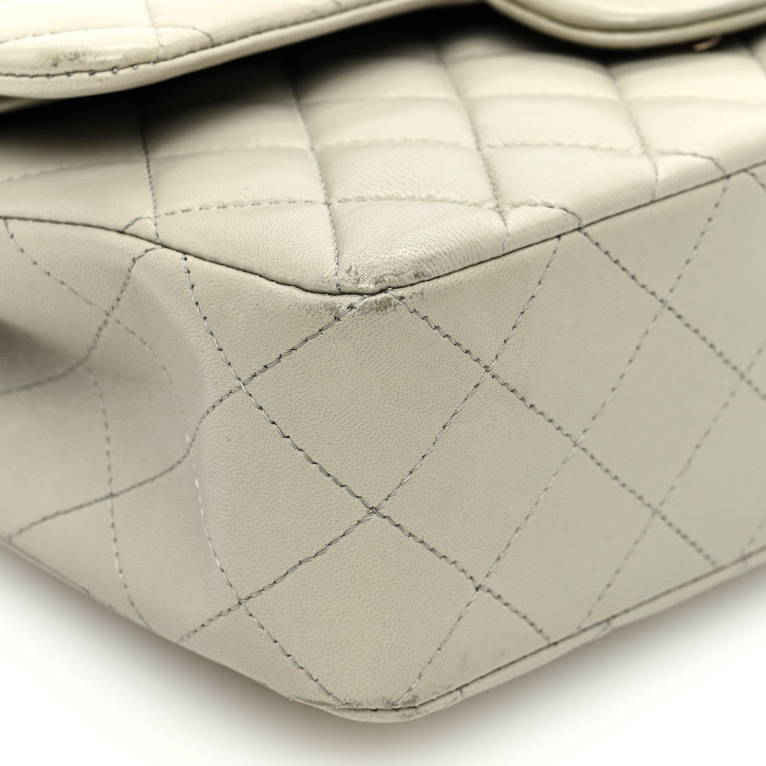 Chanel Lambskin Quilted Small Double Flap Grey 9 of 12