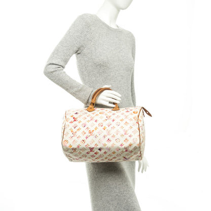Louis Vuitton Watercolor Aquarelle Speedy 35 White 2 of 8