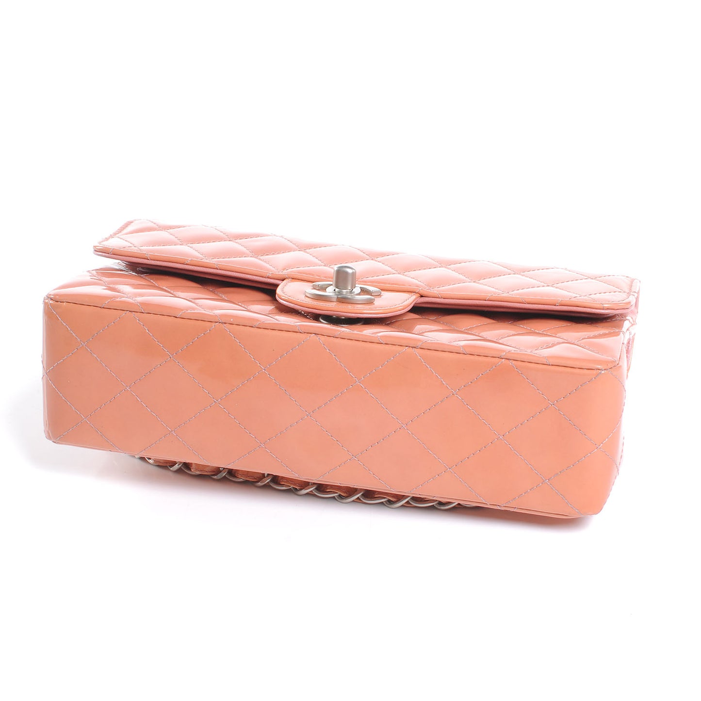 Patent Small Double Flap Rose Clair