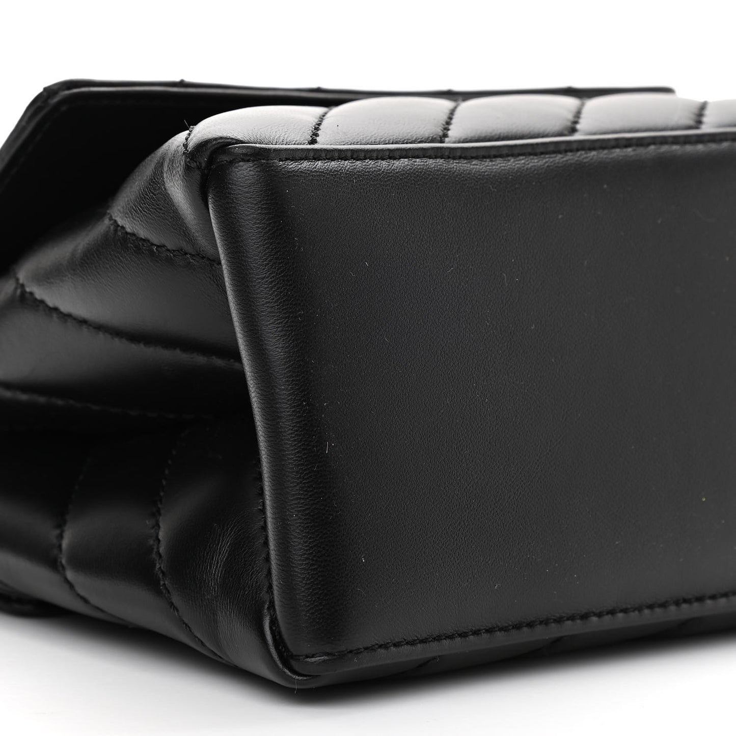 Calfskin Diagonal Quilted Jackhammer 19 Shoulder Bag Black