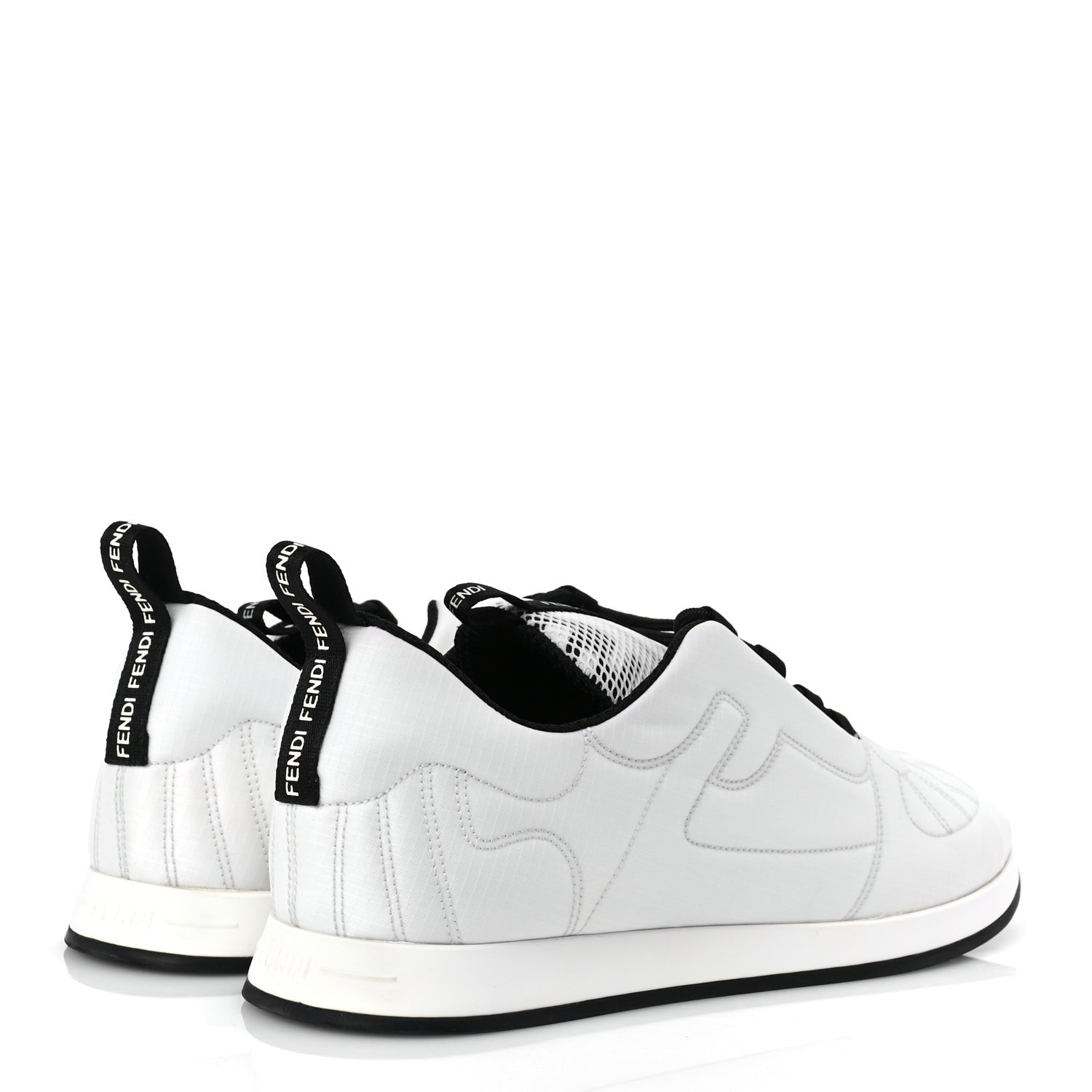 Fendi Nylon FFreedom Sneakers 41 White 4 of 9