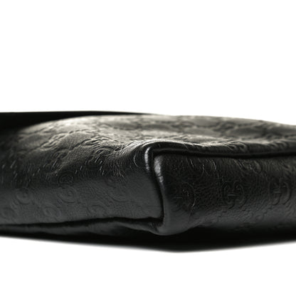 Gucci Guccissima Small Flap Messenger Bag Black 10 of 13