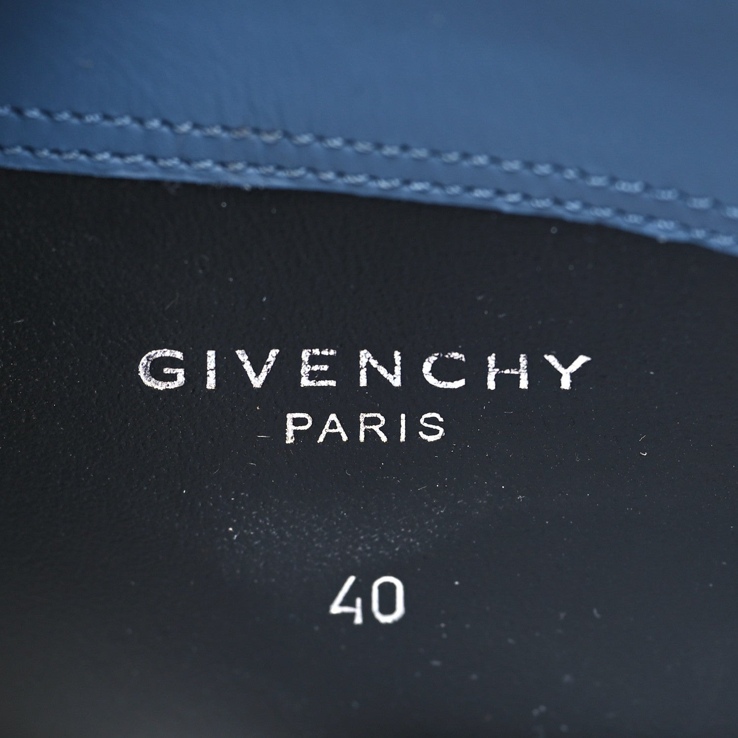 Givenchy Washed Denim Shark Lock Biker Ankle Boots 40 Blue 7 of 8