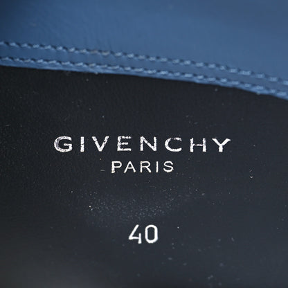 Givenchy Washed Denim Shark Lock Biker Ankle Boots 40 Blue 7 of 8