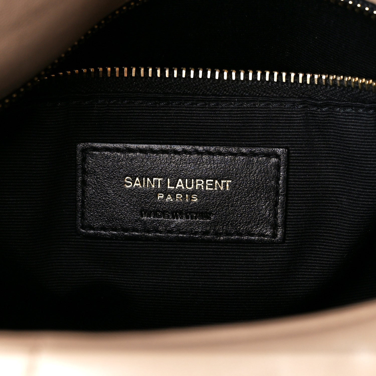 Saint Laurent Lambskin Quilted Small Loulou Puffer Monogram Chain Satchel Dark Beige 6 of 11
