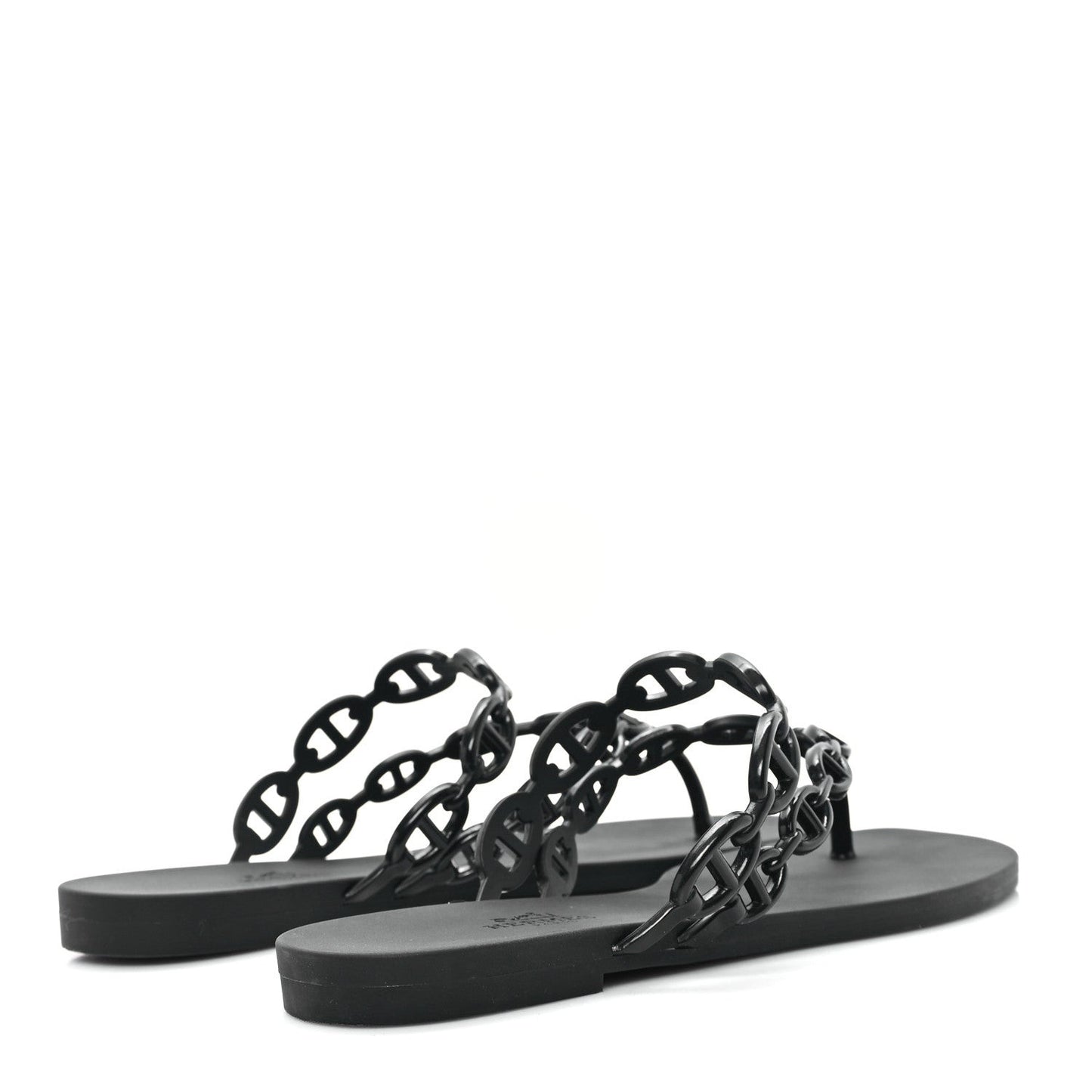 Rubber Chaine d'Ancre Rivage Sandals 38 Black