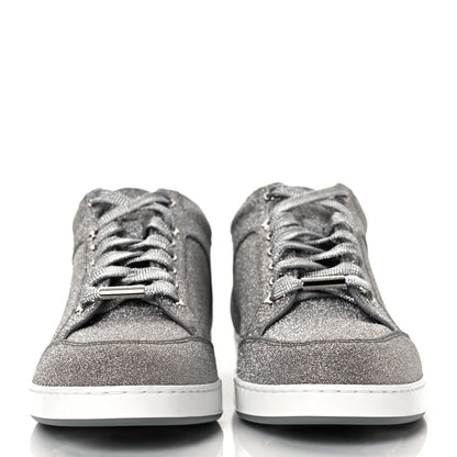 Jimmy Choo Glitter Miami Sneakers 38 Silver 5 of 30