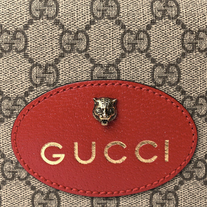 Gucci GG Supreme Monogram Web Neo Vintage Shoulder Bag Beige Red 7 of 10