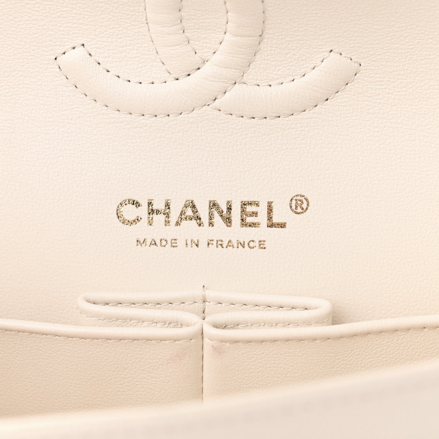 Caviar Quilted Small Double Flap White