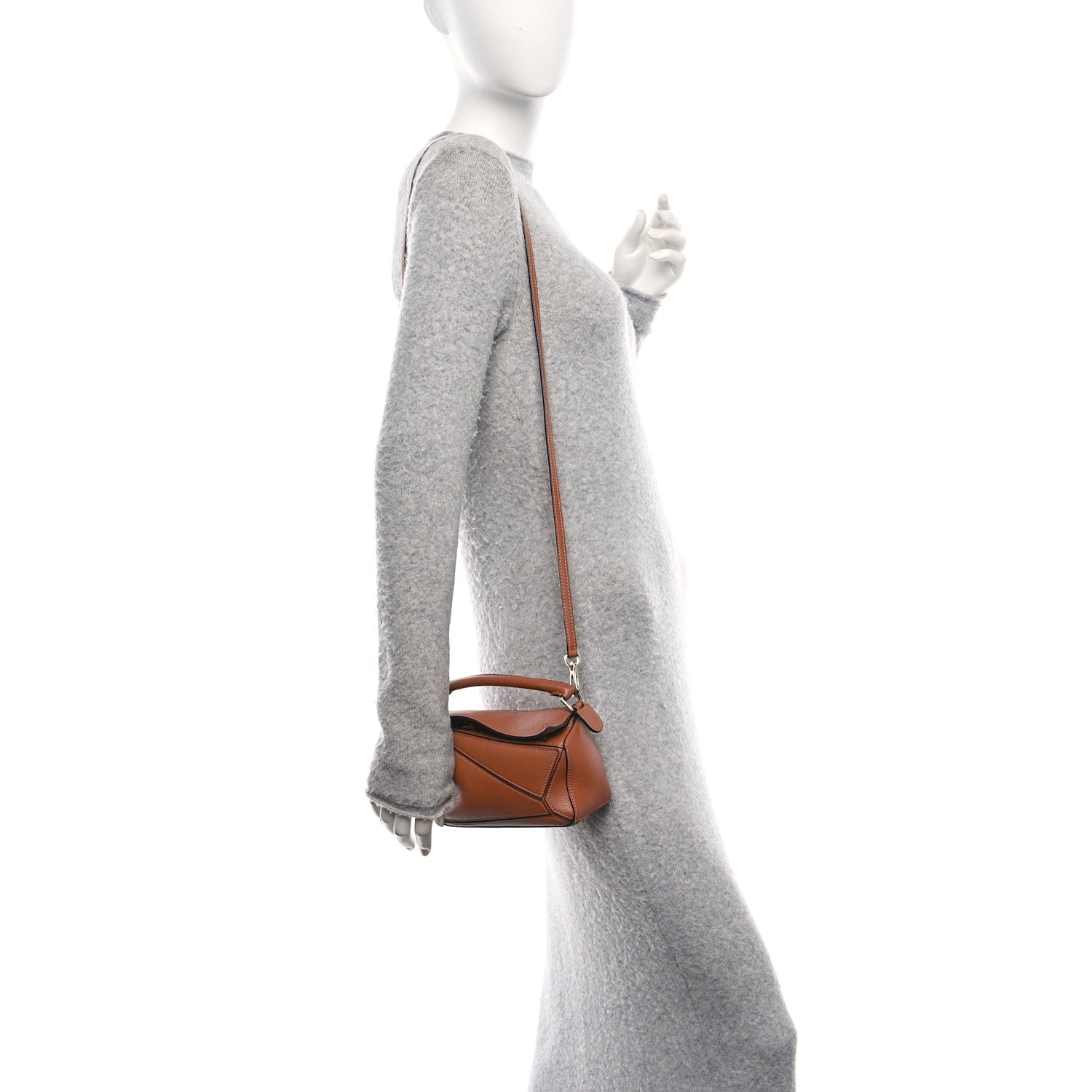 Loewe Calfskin Mini Puzzle Bag Tan 3 of 14