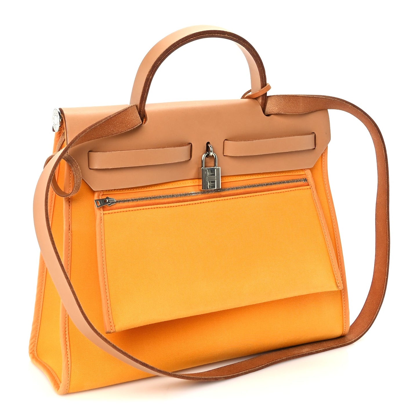 Toile Officer Vache Hunter Herbag Zip 31 PM Jaune Ambre Natural