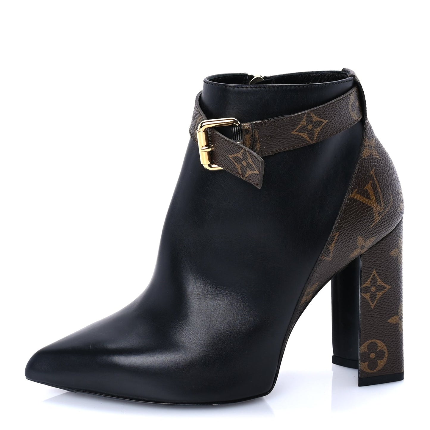 Calfskin Monogram Matchmake Low Boots 37 Brown