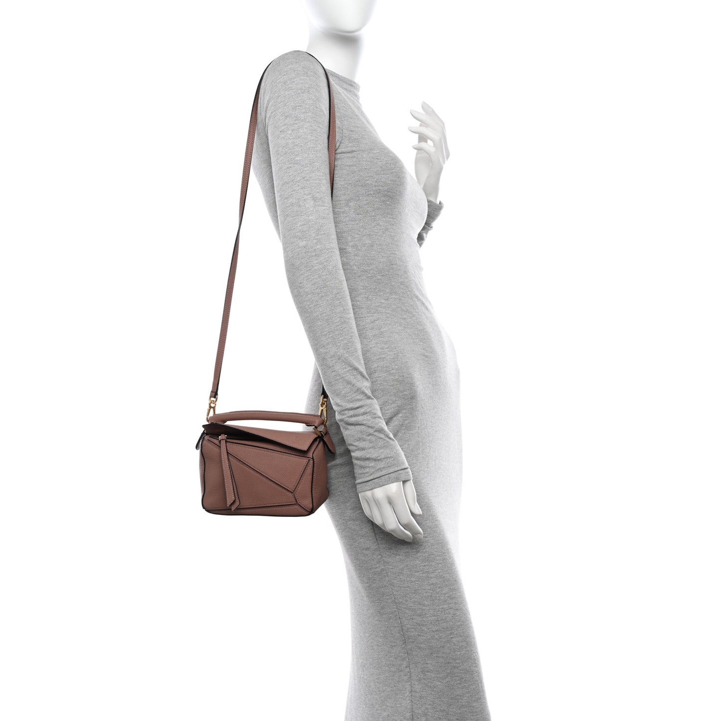 Calfskin Mini Puzzle Bag Dark Blush