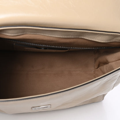 Givenchy Creased Patent Calfskin Medium ID Flap Dune 4 of 4