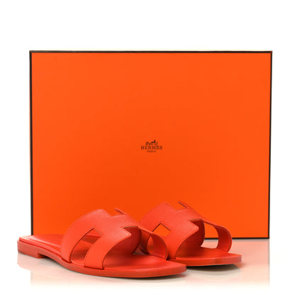 Hermes Epsom Oran Sandals 37.5 Orange Poppy 11 of 11