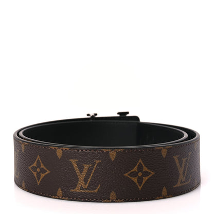 Louis Vuitton Calfskin Monogram 40mm LV Initiales Reversible Belt 80 32 Black 2 of 5