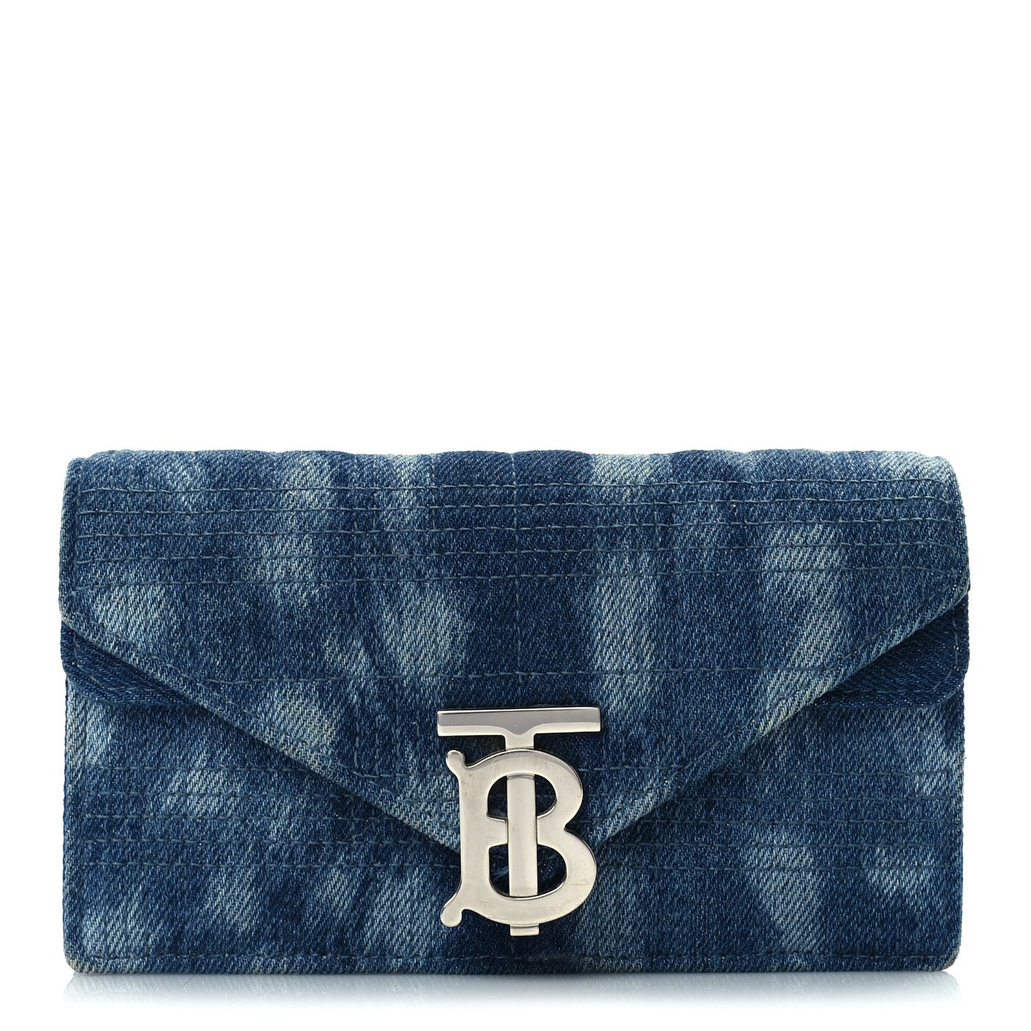 Burberry Denim Quilted Lola Clutch Blue 1 of 8