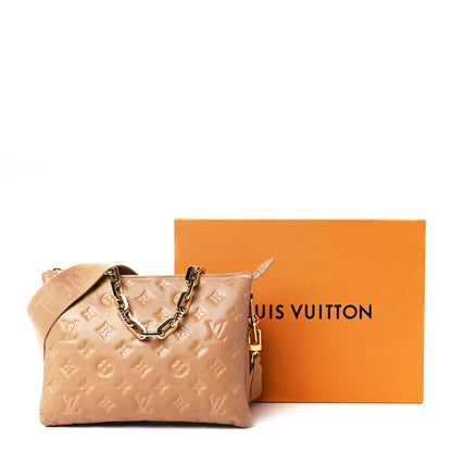 Louis Vuitton Lambskin Embossed Monogram Coussin PM Camel 11 of 11