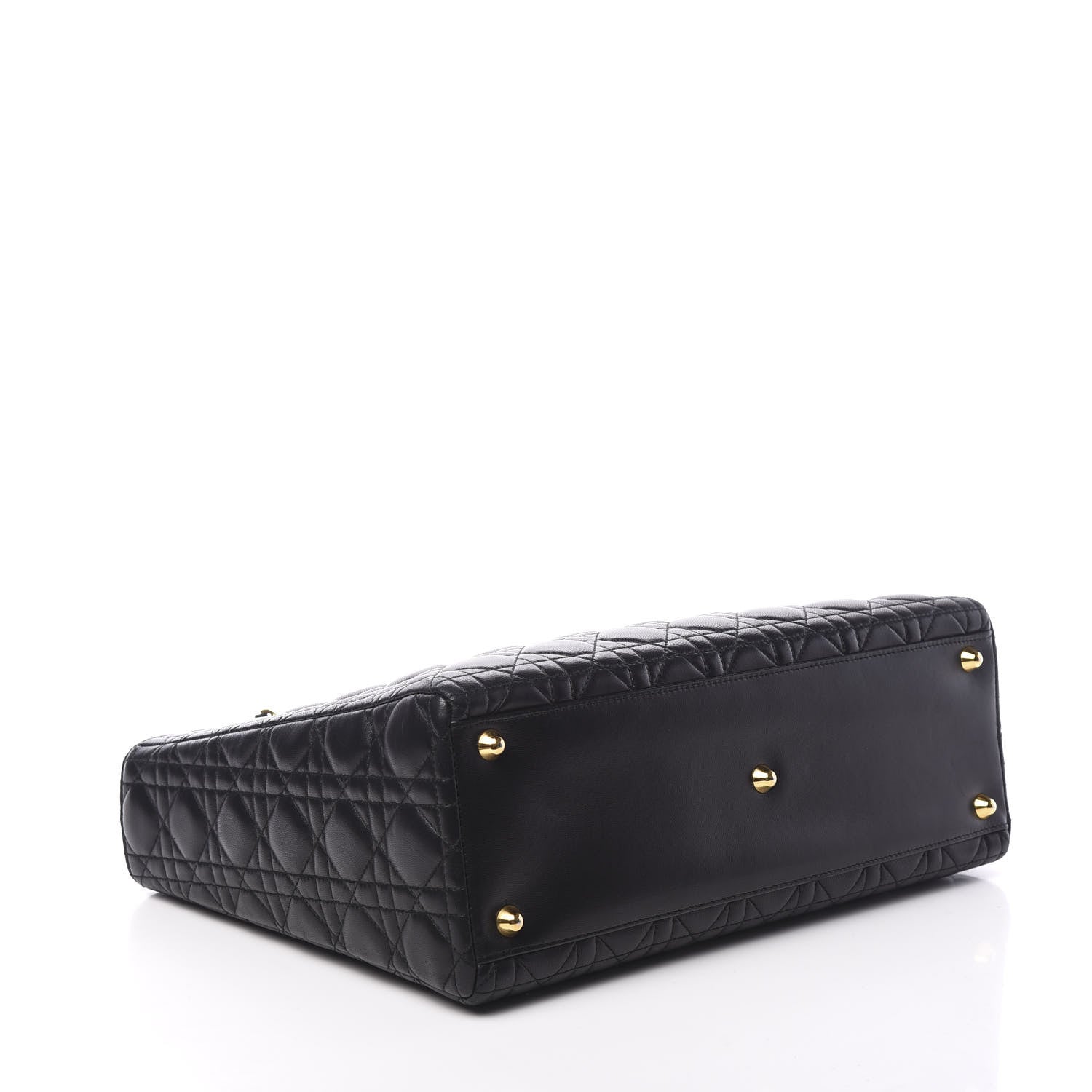 Christian Dior Lambskin Cannage Large Lady Dior Black 3 of 12