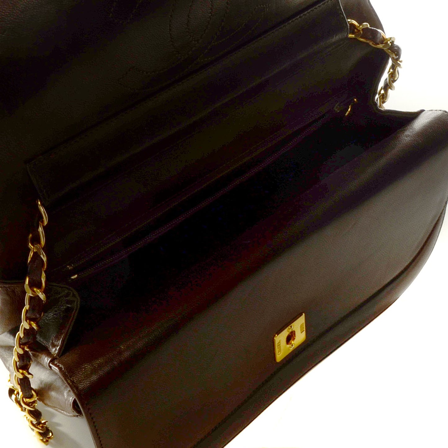 Lambskin Small Double Flap Brown