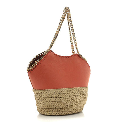 Stella McCartney Raffia Falabella Medium Tote Bright Orange 3 of 7