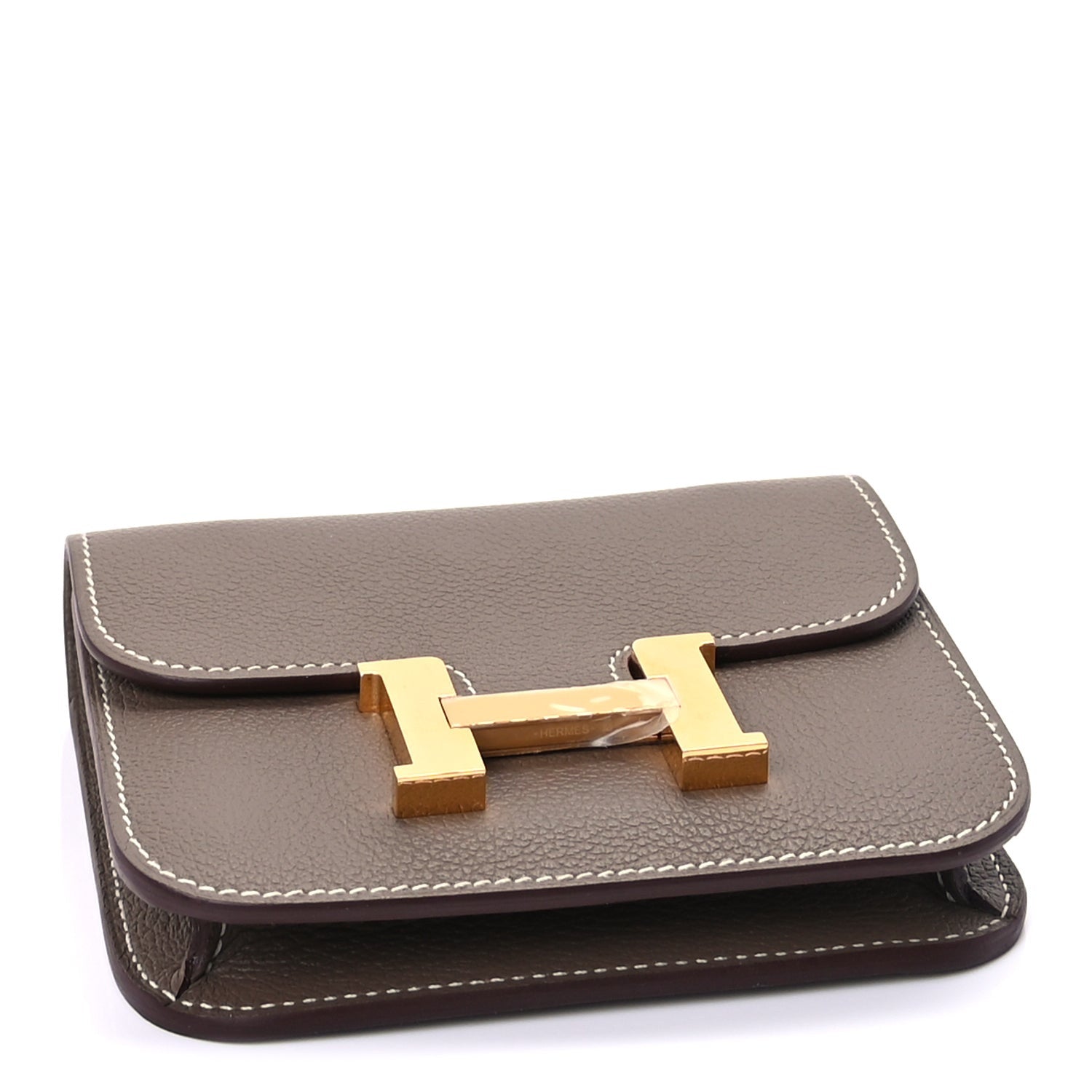 Hermes Evercolor Constance Slim Wallet  Etoupe 4 of 8
