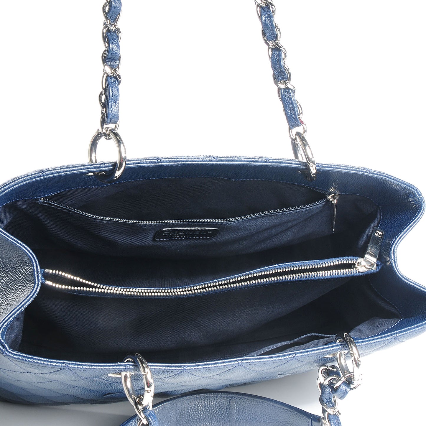 Caviar Grand Shopping Tote GST Dark Blue