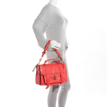 Proenza Schouler Lambskin Medium PS1 Satchel Deep Coral 7 of 14